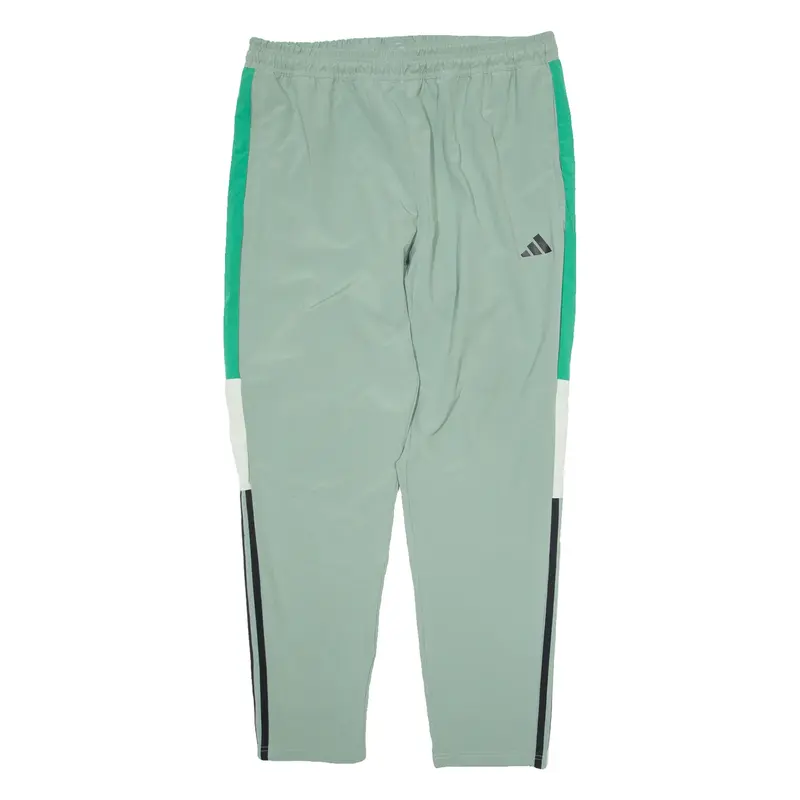 ADIDAS Mens Track Pants Green Tapered XL W36 L31