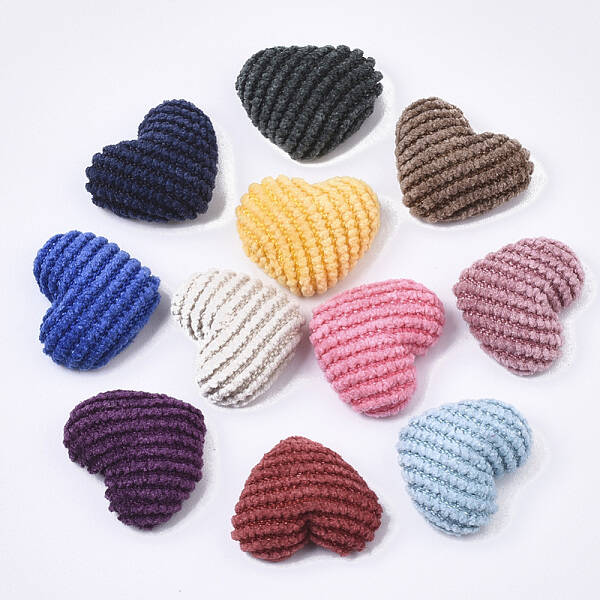 Corduroy Cloth Fabric Covered Cabochons