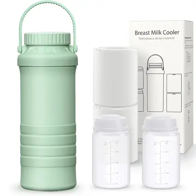 Snugtale Breast Milk Cooler Bottle Portable 22oz Cooling for 24+ Hours With 2 * 300ML BPA-Free Bottles for Travel & Outdoors ...