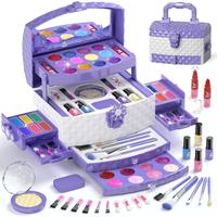 PERRYHOME Kids Pretend Makeup 56 Pieces Washable Real Makeup, Early Education Set, Dress Up Set Christmas and Princess Birthd...