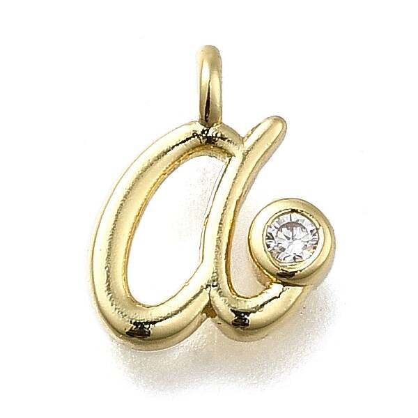 Brass Micro Pave Cubic Zirconia Pendants