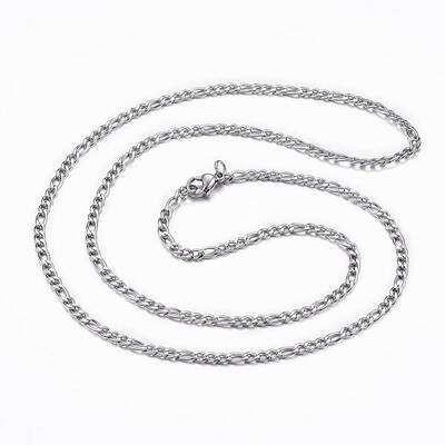 Non-Tarnish 304 Stainless Steel Figaro Chain Necklaces