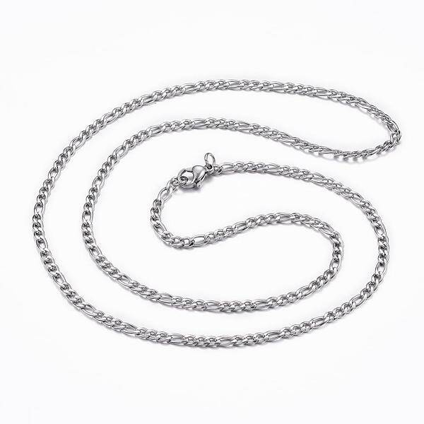 Non-Tarnish 304 Stainless Steel Figaro Chain Necklaces