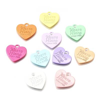 Spray Painted Alloy Pendants