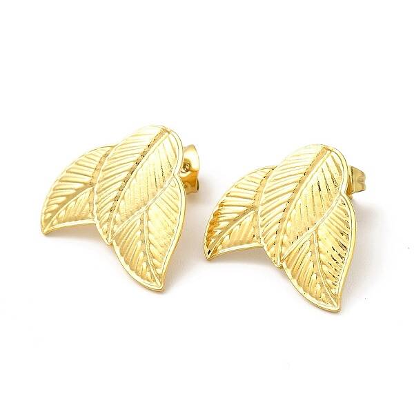 Ion Plating(IP) 304 Stainless Steel Stud Earrings Findings