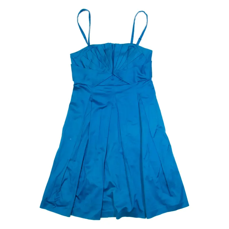 TED BAKER Womens Fit & Flare Dress Blue Sleeveless Knee Length S