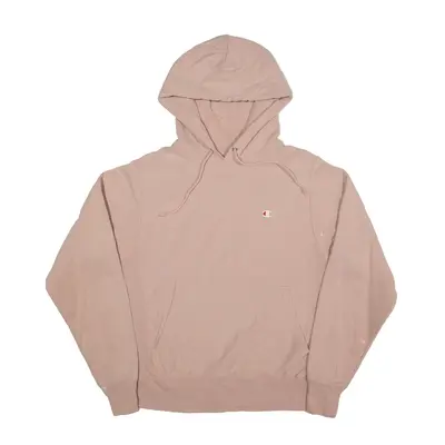 CHAMPION Reverse Weave Hoodie Beige Pullover Mens S