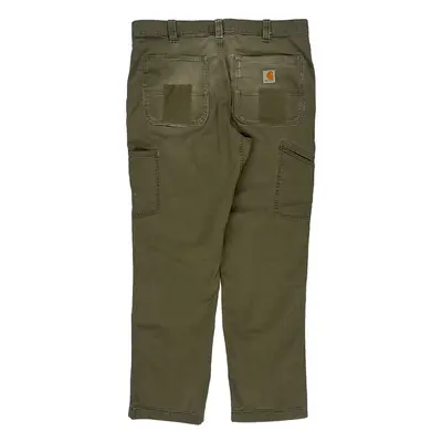 Carhartt Double Knee Carpenter Trousers - 35W 30L Khaki Cotton Blend | Size: 35″ waist