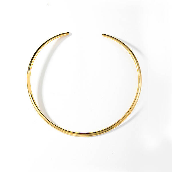 Stainless Steel Simple Thin Collar Necklace