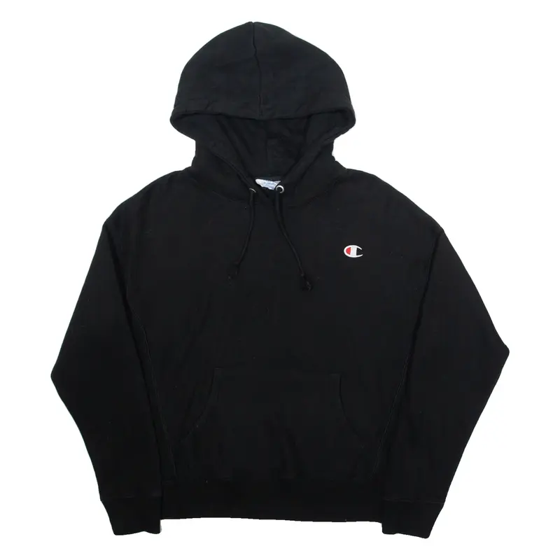 CHAMPION REVERSE WEAVE Womens Black Hoodie L