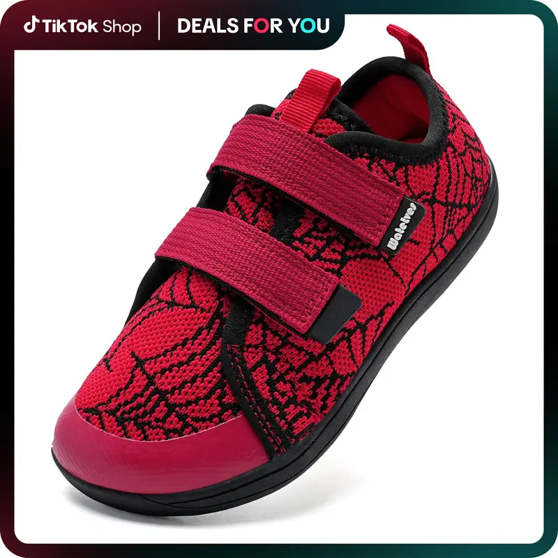 WateLves Toddler Little Kids Wide Barefoot Shoes The First Walking Shoes Girls Boys Breathable Zero Drop Minimalist Sneakers ...