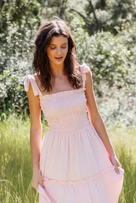 Sun Dance Dress in Pink Blossom | Size: M