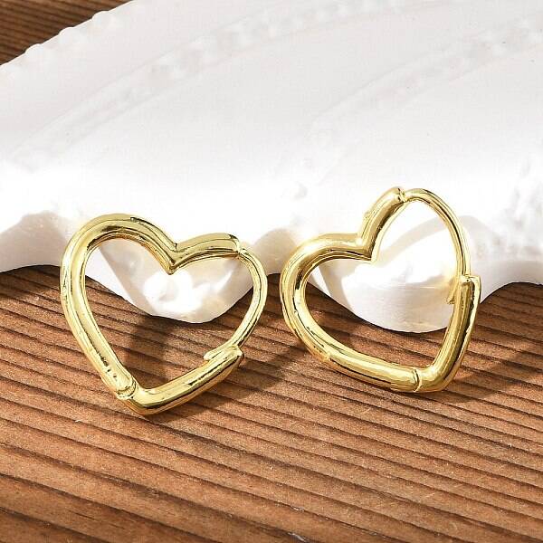 Brass Huggie Hoop Earrings