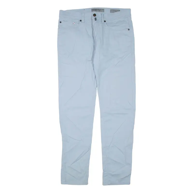 PIERRE CARDIN Mens Trousers Blue Regular Skinny W32 L32