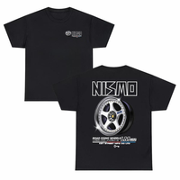 NISMO LM GT2 Wheel T-Shirt – JDM Racing Rim Graphic Tee, Black Cotton Shirt Featuring Iconic NISMO Road Wheels, Key Street ...
