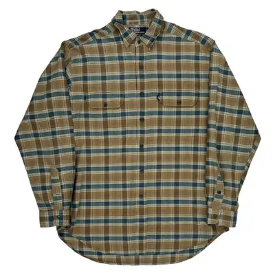 Cascade Ralph Lauren Checked Shirt - Large Brown Cotton