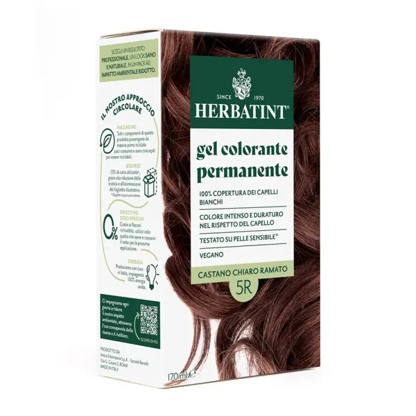 Permanent Coloring Gel Light Brown Copper 5R Herbatint 170ml