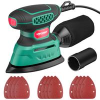 140W Detail Sander, 13000OPM, 1.2A Palm Sander Tool with 12 Sandpapers, with Efficient Dust Collection System, Compact Hand S...