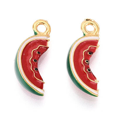 Fruit Alloy Enamel Pendants