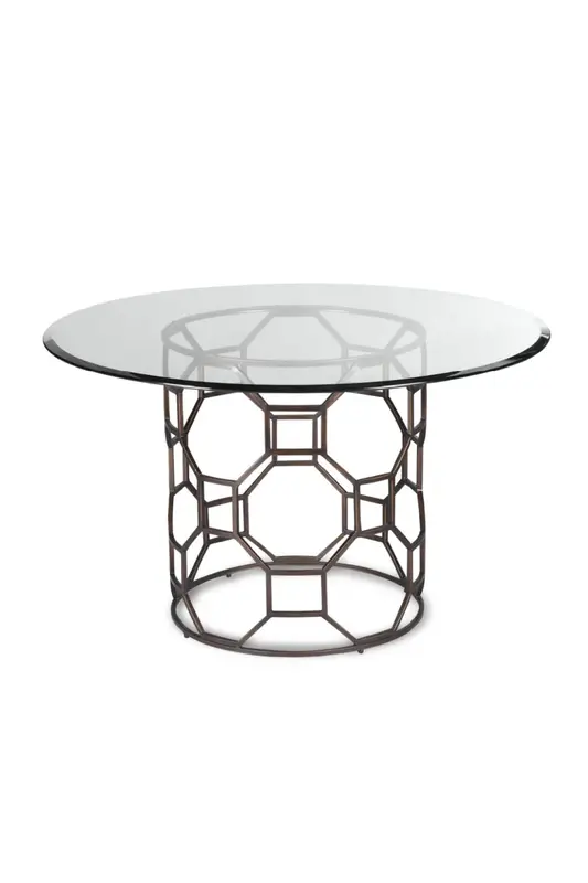 Bronze Round Glass Dining Table | Liang & Eimil Central