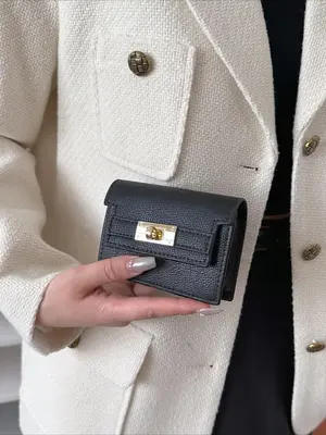 Women's Fashionable Solid Color Card Holder, Casual Versatile Pu Leather Card Holder, Lightweight Casual Women's Wallet for D...