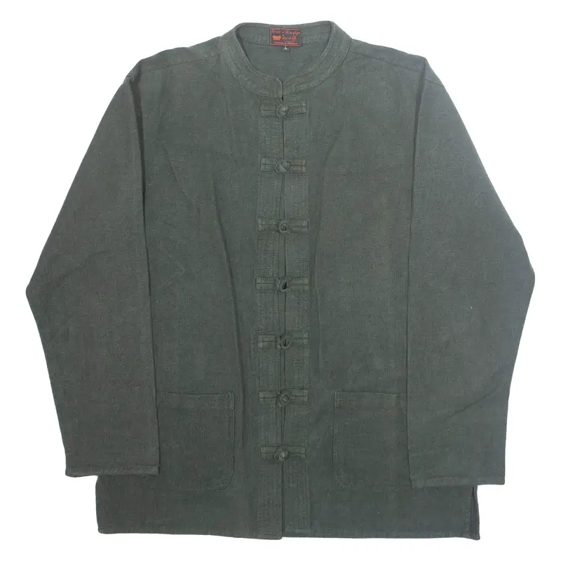ARTISANAT TIBETAIN Mens Duffle Jacket Green L