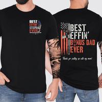 Stepdad Effin’ Bonus Dad Ever Thanks For Putting Up With My Mom 2 Sides Tshirt, Bonus Dad Shirt, Gift For Father's Day, Uni...