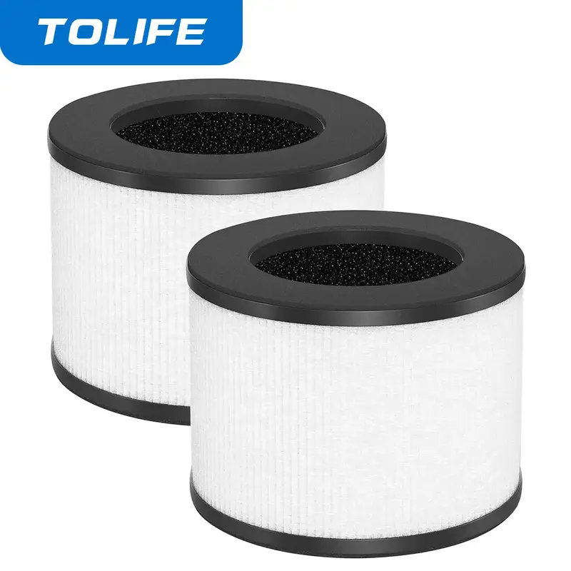 2 Pack TZ-K1 Replacement Filter Compatible with ToLife TZ-K1 Air Puri-fier, FreAire & AROEVE MK01/06 Air Purifi-ers, 3-in-1 H...