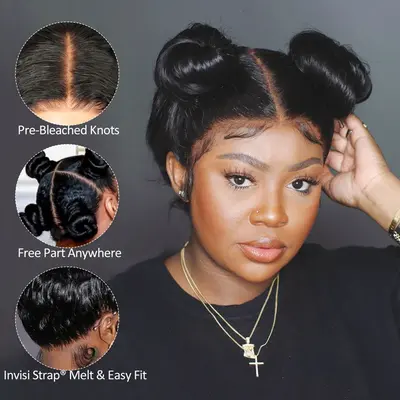 Full Lace Wig Invisi Strap Straight Human Hair Wigs Brazilian Hair-AshimaryHair.com