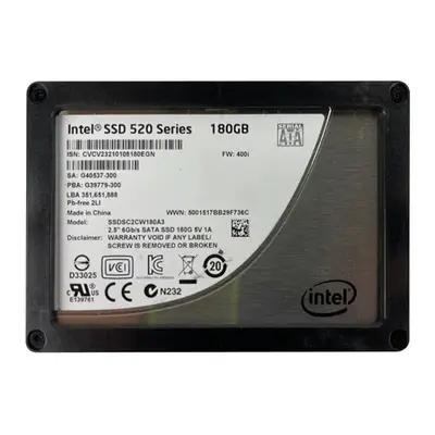 Intel SSDSC2CW180A301 | 520 180GB Multi-Level Cell SATA 6Gb/s 2.5-Inch Solid State Drive