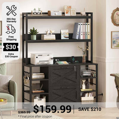 SEDETA ® File Cabinet Vertical Filing Cabinet with Lock for Home Office with Charging Station Natural Home Office Furniture