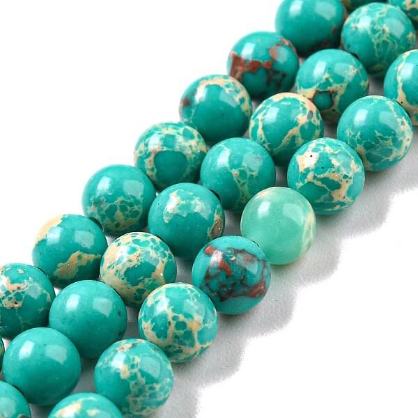 Synthetic Imperial Jasper Dyed Beads Strands