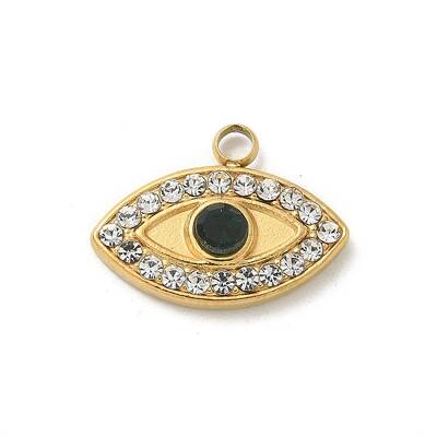 304 Stainless Steel Rhinestone Pendants