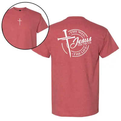 Limited Edition Nailed It Jesus The Way The Truth The Life Shirt Casual Cotton Blend Crewneck Menswear