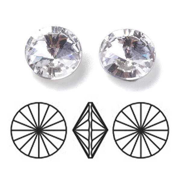 K9 Glass Pointed Back Rhinestone