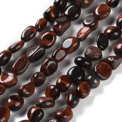 Dyed Natural Red Tiger Eye Beads Strands