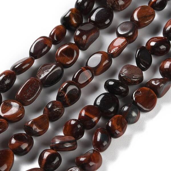 Dyed Natural Red Tiger Eye Beads Strands