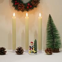 【$4.1 / Count】GenSwin Flameless Ivory Taper Candles Flickering with 10-Key Remote, Battery Operated Led Warm 3D Wick Ligh...