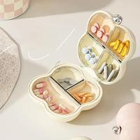 Portable Pill Storage Box, 1 Count Multi-grid Pill Organizer, Dustproof Pill Storage Box for Travel, Small Organizer for Dail...