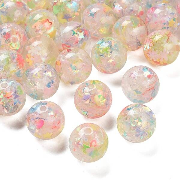 Transparent Resin with Paillette Beads