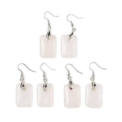 Natutal Quartz Crystal Dangle Earrings