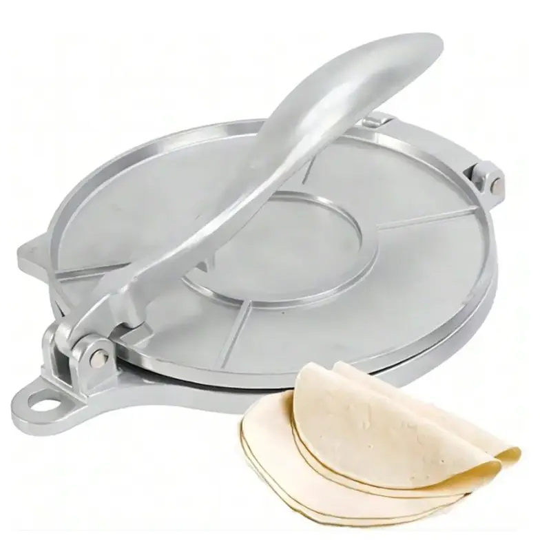 Portable Aluminum Alloy Corn Tortilla Maker, 1 Count Multi-functional Hand-pressing Tortilla Maker, Homemade Pancake Tool For...