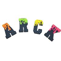 Black and Neon Letter Drip Sports Bag Tags/Keychain