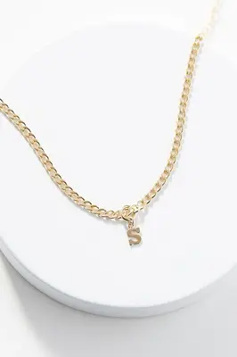 Rhett Initial Necklace | Metal Color: Gold | Style: S