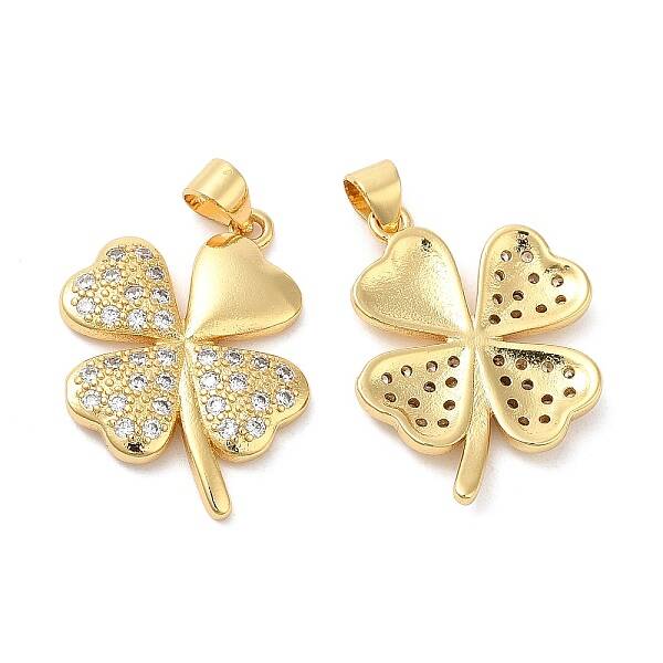 Brass Micro Pave Cubic Zirconia Pendants