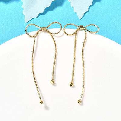 Bowknot Rack Plating Brass Stud Earrrings