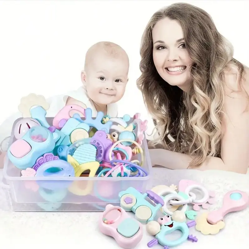 Baby Finger Teether Toy, 4/12/15pcs/set Baby Teething Relief Toy, Easy To Grip Design Teether Toy, Baby Soothing Teether Toy