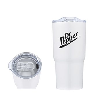 48 Custom 20 oz White Double-Walled Stainless Steel Tumbler w/ ...
