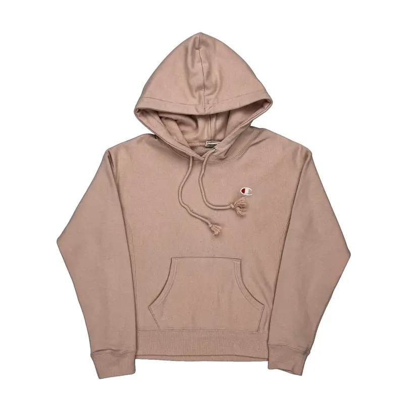 Reverse Weave Champion Hoodie - Small Pink Cotton