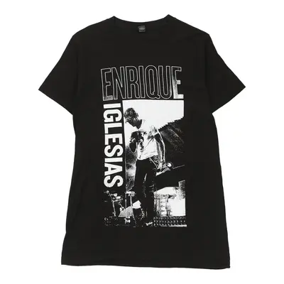 Enrique Iglesias Tultex Band T-Shirt - Small Black Cotton